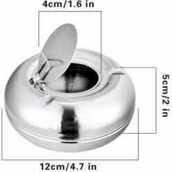 ECHOO Cendrier Rond Moderne En Acier Inoxydable - Avec Couvercle De Protection Contre Le Vent - Portable, Réutilisable, Pour Une Utilisation En Extérieur Ou En Intérieur 8 ECHOO Cendrier Rond Moderne En Acier Inoxydable - Avec Couvercle De Protection Contre Le Vent - Portable, Réutilisable, Pour Une Utilisation En Extérieur Ou En Intérieur -Poubelle Boutique 55535515 2