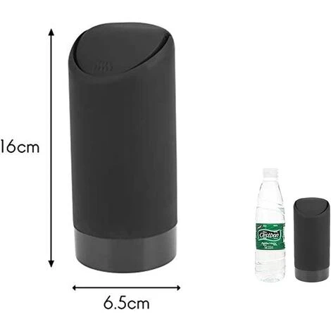 Betterlife Poubelle Avec Couvercle Pour Porte-gobelet De Voiture, Portable Et Lavable, En Silicone Pour La Cuisine Et Le Bureau, Pour La Poussière, Les Déchets, Les Reçus, Les Emballages De Gomme (noir) 4 Betterlife Poubelle Avec Couvercle Pour Porte-gobelet De Voiture, Portable Et Lavable, En Silicone Pour La Cuisine Et Le Bureau, Pour La Poussière, Les Déchets, Les Reçus, Les Emballages De Gomme (noir) – Image 2