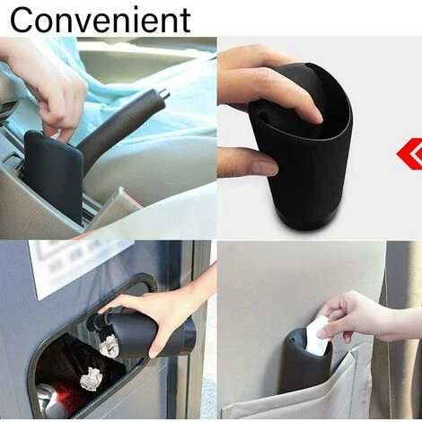Betterlife Poubelle Avec Couvercle Pour Porte-gobelet De Voiture, Portable Et Lavable, En Silicone Pour La Cuisine Et Le Bureau, Pour La Poussière, Les Déchets, Les Reçus, Les Emballages De Gomme (noir) 6 Betterlife Poubelle Avec Couvercle Pour Porte-gobelet De Voiture, Portable Et Lavable, En Silicone Pour La Cuisine Et Le Bureau, Pour La Poussière, Les Déchets, Les Reçus, Les Emballages De Gomme (noir) – Image 4