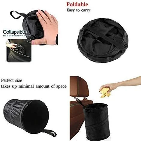 Betterlife 2 PCS Portable Pliable Voiture Poubelle Universel Pliable De Voiture Poubelle Corbeille à Papier Suspendu Boîte De Rangement De Voyage Sac 7 Betterlife 2 PCS Portable Pliable Voiture Poubelle Universel Pliable De Voiture Poubelle Corbeille à Papier Suspendu Boîte De Rangement De Voyage Sac – Image 5