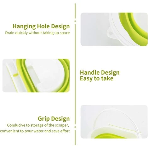 Eleganted Poubelle Pliable Poubelle Cuisine Poubelle Murale Pour Voiture Placard Bureau Bain Chambre Poubelle Suspendue Vert Fluorescent, 1Pcs,Fontainebleau 5 Eleganted Poubelle Pliable Poubelle Cuisine Poubelle Murale Pour Voiture Placard Bureau Bain Chambre Poubelle Suspendue Vert Fluorescent, 1Pcs,Fontainebleau – Image 3