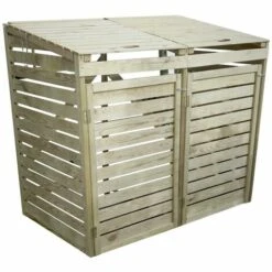 HABITAT ET JARDIN Cache-poubelle Double - 150 X 90 X 135 Cm