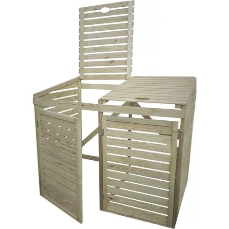 HABITAT ET JARDIN Cache-poubelle Double - 150 X 90 X 135 Cm 4 HABITAT ET JARDIN Cache-poubelle Double - 150 X 90 X 135 Cm – Image 2