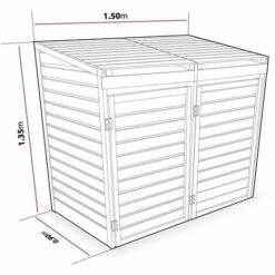 HABITAT ET JARDIN Cache-poubelle Double - 150 X 90 X 135 Cm 7 HABITAT ET JARDIN Cache-poubelle Double - 150 X 90 X 135 Cm -Poubelle Boutique 56622417 3