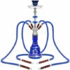 LIFCAUSAL Ensemble Complet De Narguilé Narguilé 4 Tuyaux, Narguilé En Verre Portable Narguilé Narguilé 53,3 Cm Bleu -Poubelle Boutique 56624312 1
