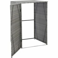 INLIFE Abri De Poubelle Simple Anthracite 76x78x120 Cm Résine Tressée 9 INLIFE Abri De Poubelle Simple Anthracite 76x78x120 Cm Résine Tressée -Poubelle Boutique 56631286 3