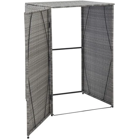 INLIFE Abri De Poubelle Simple Anthracite 76x78x120 Cm Résine Tressée 5 INLIFE Abri De Poubelle Simple Anthracite 76x78x120 Cm Résine Tressée – Image 3