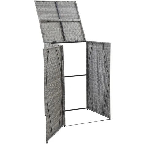 INLIFE Abri De Poubelle Simple Anthracite 76x78x120 Cm Résine Tressée 7 INLIFE Abri De Poubelle Simple Anthracite 76x78x120 Cm Résine Tressée – Image 5