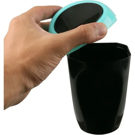 FONTAINEBLEAU Mini Poubelle De Voiture Peut En Plastique Des Déchets Poubelle 15*9CM Poubelle Conteneur De Stockage Pour L'intérieur De La Voiture, Bureau, Maison, Poubelle Blue Mini,1pcs 4 FONTAINEBLEAU Mini Poubelle De Voiture Peut En Plastique Des Déchets Poubelle 15*9CM Poubelle Conteneur De Stockage Pour L'intérieur De La Voiture, Bureau, Maison, Poubelle Blue Mini,1pcs – Image 2