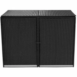 NOVA Couverture Double Pour Les Ordures Polyrattan Différentes Couleurs Abris Pour Poubelle Double Résine Tressée Noir 148x80x111 Cm Couleur : NOIR 9 NOVA Couverture Double Pour Les Ordures Polyrattan Différentes Couleurs Abris Pour Poubelle Double Résine Tressée Noir 148x80x111 Cm Couleur : NOIR -Poubelle Boutique 57098415 3