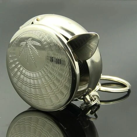 MONLY 2pc Portatif Poche Cendrier/ Véhicule Cigarette Cendrier, Mini Acier Inoxydable Cendrier Avec Porte-clés (Sculpté Modèle) 5 MONLY 2pc Portatif Poche Cendrier/ Véhicule Cigarette Cendrier, Mini Acier Inoxydable Cendrier Avec Porte-clés (Sculpté Modèle) – Image 3