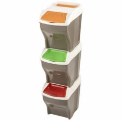 FRANKYSTAR Poker Plus - Poubelle Pour La Collecte Sélective Des Déchets Avec 4 Compartiments Modulaires. Poubelle Modulaire Pour La Collecte Sélective. Jeu De 4 Pièces De 27L -Poubelle Boutique 57543499 3