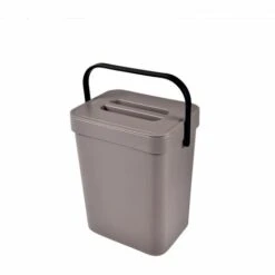 1001KDO POUR LA MAISON Poubelle Compost De Cuisine Accrochable 5L Taupe