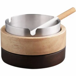 FONTAINEBLEAU Cendrier Original Extérieur Design, Cendrier Avec Couvercle Fermé Anti Odeur, Cigare Cendrier Anti Vent Portable Pour Intérieur Et Extérieur, 1pcs，Fonepro