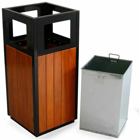 MOBEVENTPRO Poubelle D'extérieur 26 L + Cendrier 4 MOBEVENTPRO Poubelle D'extérieur 26 L + Cendrier – Image 2