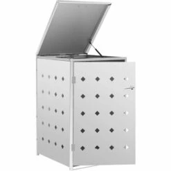 INLIFE Abri Pour Poubelle Sur Roulettes 240 L Acier Inoxydable 10 INLIFE Abri Pour Poubelle Sur Roulettes 240 L Acier Inoxydable -Poubelle Boutique 58276479 4