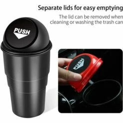 OUSUDELA Véhicule Automobile Porte-gobelet Poubelle Petite Mini Poubelle Voiture Poubelle Poubelle Pour Voiture Bureau Maison -Poubelle Boutique 58338357 4