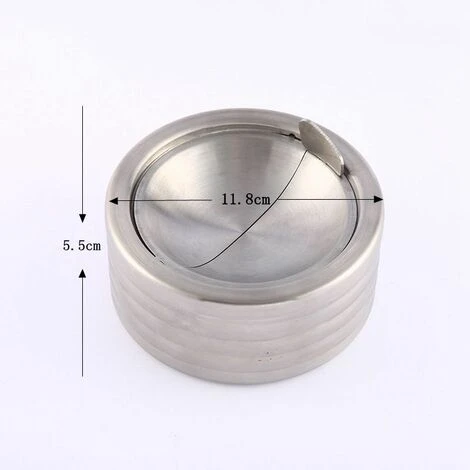 STARLIGHT Cendrier Acier Inoxydable,SL.GT Cendrier Anti Odeur Cendrier Exterieur Anti Vent Cendrier De Table Résistant Au Vent Avec Couvercle(argent) 5 STARLIGHT Cendrier Acier Inoxydable,SL.GT Cendrier Anti Odeur Cendrier Exterieur Anti Vent Cendrier De Table Résistant Au Vent Avec Couvercle(argent) – Image 3