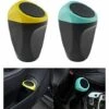 AOUGO 2 Pièces Auto Voiture Poubelle Poubelle Mini Poubelle Poubelle Stockage Des Déchets Pour Voiture Bureau à Domicile Bureau（Jaune, Bleu）