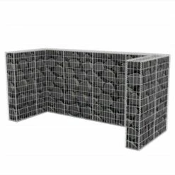 INLIFE Cadre De Gabion De Poubelle Triple Acier 250 X 100 X 120 Cm - Argent -Poubelle Boutique 58691576 5