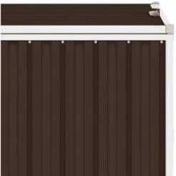 INLIFE Abri De Poubelle Double Marron 143x81x121 Cm Acier - Brun -Poubelle Boutique 58691737 3