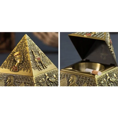 HEGUYEY Cendrier Égyptien Cigarette Cendrier Avec Couvercle Pour Intérieur Extérieur 3 HEGUYEY Cendrier Égyptien Cigarette Cendrier Avec Couvercle Pour Intérieur Extérieur