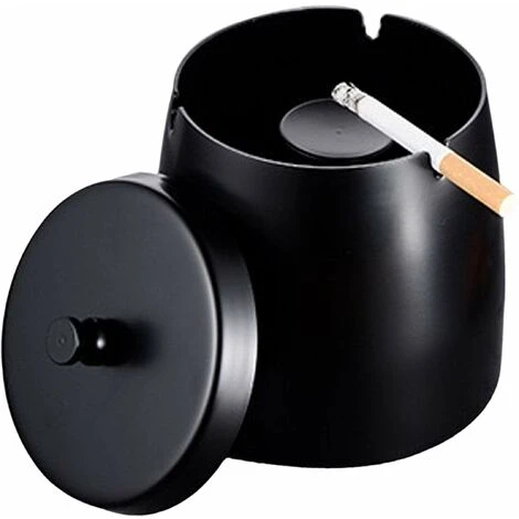 ENLENK Grand Cigarettes Cendrier Coupe-vent, Cendrier Coupe-vent Avec Couvercle, Cendrier Portable Pour IntéRieur Et ExtéRieur Avec Tapis Antidérapant Pour Restaurant, Bar, Maison, Bureau, Noir (Grand) 3 ENLENK Grand Cigarettes Cendrier Coupe-vent, Cendrier Coupe-vent Avec Couvercle, Cendrier Portable Pour IntéRieur Et ExtéRieur Avec Tapis Antidérapant Pour Restaurant, Bar, Maison, Bureau, Noir (Grand)