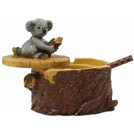 ENLENK Cendrier Cigarettes Avec Couvercle Mignon Vivid Forest Animal Cendrier Support Pour Intérieur Et Extérieur-Koala 3 ENLENK Cendrier Cigarettes Avec Couvercle Mignon Vivid Forest Animal Cendrier Support Pour Intérieur Et Extérieur-Koala