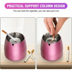 ENLENK Cendrier En Acier Inoxydable Robuste Avec Couvercle - Extérieur Et Intérieur - Cendrier Tempête - Grand Cendrier Pour Les Restes De Cigarettes Dans Le Jardin, Le Bar, Le Bureau 11 ENLENK Cendrier En Acier Inoxydable Robuste Avec Couvercle - Extérieur Et Intérieur - Cendrier Tempête - Grand Cendrier Pour Les Restes De Cigarettes Dans Le Jardin, Le Bar, Le Bureau -Poubelle Boutique 59039375 5