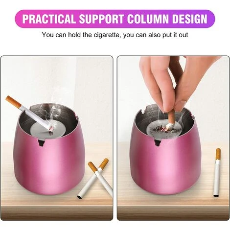 ENLENK Cendrier En Acier Inoxydable Robuste Avec Couvercle - Extérieur Et Intérieur - Cendrier Tempête - Grand Cendrier Pour Les Restes De Cigarettes Dans Le Jardin, Le Bar, Le Bureau 7 ENLENK Cendrier En Acier Inoxydable Robuste Avec Couvercle - Extérieur Et Intérieur - Cendrier Tempête - Grand Cendrier Pour Les Restes De Cigarettes Dans Le Jardin, Le Bar, Le Bureau – Image 5