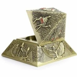 OUSUDELA Cendrier Pyramidal Rétro En Métal Avec Couvercle Coupe-vent, Pour Intérieur Et Extérieur -Poubelle Boutique 59170864 5