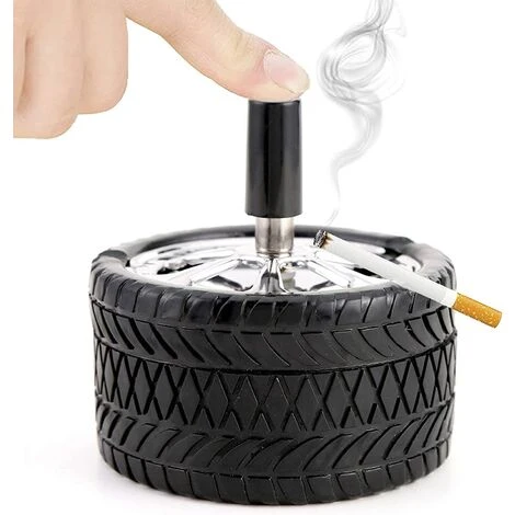 OUSUDELA Cendrier Cendrier En Acier Inoxydable Cendrier Rotatif Métallique Avec Couvercle Coupe Vent Cendrier Moderne Forme De Pneus De Camion Design Pour La Maison Balcon Extérieur Bar Bureau 1 Pcs 3 OUSUDELA Cendrier Cendrier En Acier Inoxydable Cendrier Rotatif Métallique Avec Couvercle Coupe Vent Cendrier Moderne Forme De Pneus De Camion Design Pour La Maison Balcon Extérieur Bar Bureau 1 Pcs