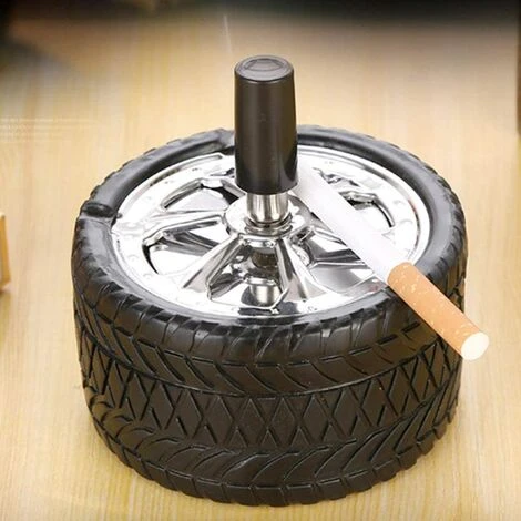 OUSUDELA Cendrier Cendrier En Acier Inoxydable Cendrier Rotatif Métallique Avec Couvercle Coupe Vent Cendrier Moderne Forme De Pneus De Camion Design Pour La Maison Balcon Extérieur Bar Bureau 1 Pcs 6 OUSUDELA Cendrier Cendrier En Acier Inoxydable Cendrier Rotatif Métallique Avec Couvercle Coupe Vent Cendrier Moderne Forme De Pneus De Camion Design Pour La Maison Balcon Extérieur Bar Bureau 1 Pcs – Image 4