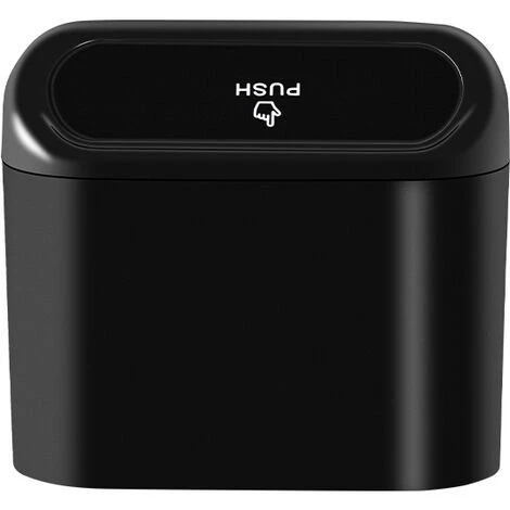 FONTAINEBLEAU Petite Poubelle De Voiture, Poubelle De Voiture Avec Couvercle, Poubelle De Voiture Étanche, Boîte De Rangement De Voiture Suspendue Portable, Pour Bureau De Voiture (Noir) Fonepro 3 FONTAINEBLEAU Petite Poubelle De Voiture, Poubelle De Voiture Avec Couvercle, Poubelle De Voiture Étanche, Boîte De Rangement De Voiture Suspendue Portable, Pour Bureau De Voiture (Noir) Fonepro