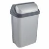 OKT 2053710 ROLL-TOP POUBELLE PLASTIQUE ARGENT/ANTHRACITE 10 L 1045316000000 -Poubelle Boutique 59617740 1