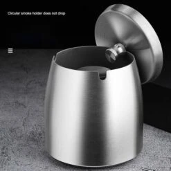 PERLE RARE Grand Cigarettes Cendrier Coupe-vent, Cendrier En Acier Inox Avec Couvercle Anti Odeur, Cendrier Portable Pour Intérieur Et Extérieur 9 PERLE RARE Grand Cigarettes Cendrier Coupe-vent, Cendrier En Acier Inox Avec Couvercle Anti Odeur, Cendrier Portable Pour Intérieur Et Extérieur -Poubelle Boutique 59967304 3