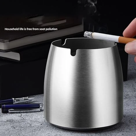 PERLE RARE Grand Cigarettes Cendrier Coupe-vent, Cendrier En Acier Inox Avec Couvercle Anti Odeur, Cendrier Portable Pour Intérieur Et Extérieur 6 PERLE RARE Grand Cigarettes Cendrier Coupe-vent, Cendrier En Acier Inox Avec Couvercle Anti Odeur, Cendrier Portable Pour Intérieur Et Extérieur – Image 4