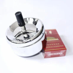 PERLE RARE Cendrier Avec Poussoir/ Grand Cendrier Rotatif/ Taille L -Poubelle Boutique 59967318 4