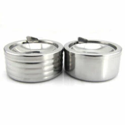 PERLE RARE Cendrier En Acier Inoxydable Avec Couvercle – Cendrier De Table 12 Cm – Cendrier Design Avec Couvercle Basculant – Cendrier Pliable – Cendrier Coupe -Poubelle Boutique 59967811 5