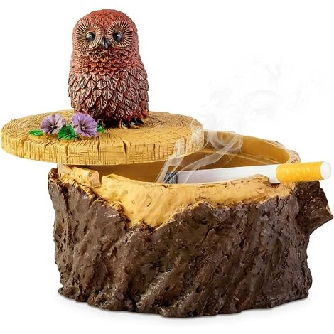 PERLE RARE Endrier Cigarettes Avec Couvercle Mignon Vivid Forest Animal Cendrier Support Pour Intérieur Et Extérieur-Hibou 3 PERLE RARE Endrier Cigarettes Avec Couvercle Mignon Vivid Forest Animal Cendrier Support Pour Intérieur Et Extérieur-Hibou