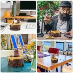 PERLE RARE Endrier Cigarettes Avec Couvercle Mignon Vivid Forest Animal Cendrier Support Pour Intérieur Et Extérieur-Hibou 11 PERLE RARE Endrier Cigarettes Avec Couvercle Mignon Vivid Forest Animal Cendrier Support Pour Intérieur Et Extérieur-Hibou -Poubelle Boutique 59968414 5