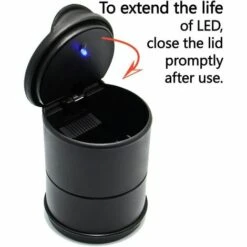 PERLE RARE Cendrier De Voiture Portable-Noir -Poubelle Boutique 59968420 3