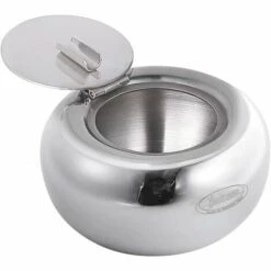 REGALI Cendrier De Table Moderne En Acier Inoxydable Avec Couvercle Pour Utilisation Intérieure Ou Extérieure, Parfait Pour La Maison Ou Le Bureau