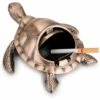 REGALI Cendrier Rétro En Métal En Forme De Tortue Avec Couvercle Coupe-vent, Pour Intérieur Et Extérieur (rouge Bronze) -Poubelle Boutique 60013466 1