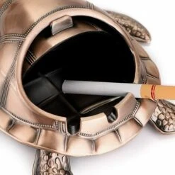 REGALI Cendrier Rétro En Métal En Forme De Tortue Avec Couvercle Coupe-vent, Pour Intérieur Et Extérieur (rouge Bronze) 11 REGALI Cendrier Rétro En Métal En Forme De Tortue Avec Couvercle Coupe-vent, Pour Intérieur Et Extérieur (rouge Bronze) -Poubelle Boutique 60013466 5