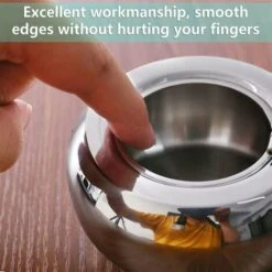 REGALI Cendrier De Table Moderne En Acier Inoxydable Avec Couvercle Pour Une Utilisation Intérieure Ou Extérieure, Parfait Pour La Maison -Poubelle Boutique 60013487 5