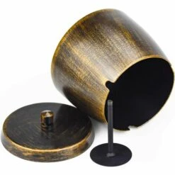 REGALI Cendrier Avec Couvercle, Cendrier En Acier Inoxydable Coupe-vent Extérieur Et Intérieur 100 × 84 Mm, Jardin, Bureau, (bronze) 10 REGALI Cendrier Avec Couvercle, Cendrier En Acier Inoxydable Coupe-vent Extérieur Et Intérieur 100 × 84 Mm, Jardin, Bureau, (bronze) -Poubelle Boutique 60013552 4