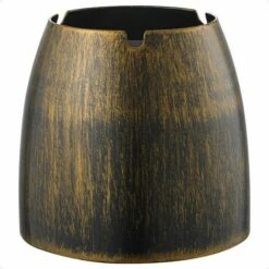 MINKUROW Cendrier à Vent XL Cendrier En Acier Inoxydable Bronze Pour Grand Cendrier De Table En Métal Extérieur Et Intérieur
