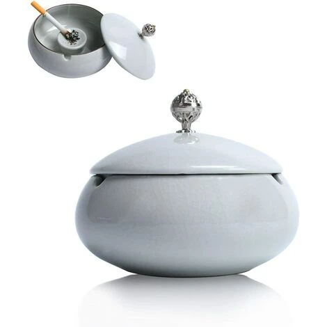 BEARSU Cendrier Céramique Avec Couvercle,Cigarettes Cendrier,Cendrier Coupe-vent, Cendrier Pour Extérieur,Intérieur, Balcon,Jardin,Bureau 3 BEARSU Cendrier Céramique Avec Couvercle,Cigarettes Cendrier,Cendrier Coupe-vent, Cendrier Pour Extérieur,Intérieur, Balcon,Jardin,Bureau