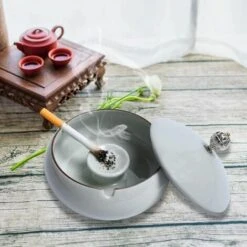 BEARSU Cendrier Céramique Avec Couvercle,Cigarettes Cendrier,Cendrier Coupe-vent, Cendrier Pour Extérieur,Intérieur, Balcon,Jardin,Bureau 11 BEARSU Cendrier Céramique Avec Couvercle,Cigarettes Cendrier,Cendrier Coupe-vent, Cendrier Pour Extérieur,Intérieur, Balcon,Jardin,Bureau -Poubelle Boutique 60016934 5
